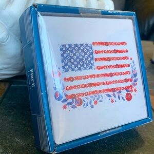 Pier 1 Vintage Americana Coasters  New in original Sealed Box